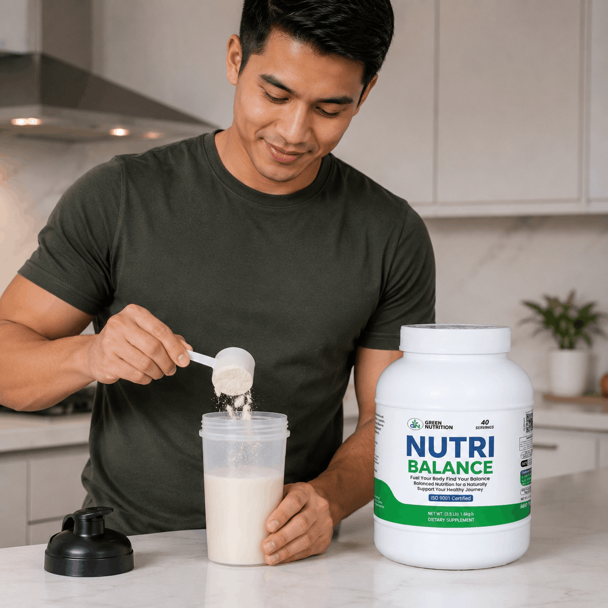 GN Green Nutrition Nutri Balance Protein & Fibre Nutrition Powder – Weight Management Support – 1.6kg, 40 Servings 3