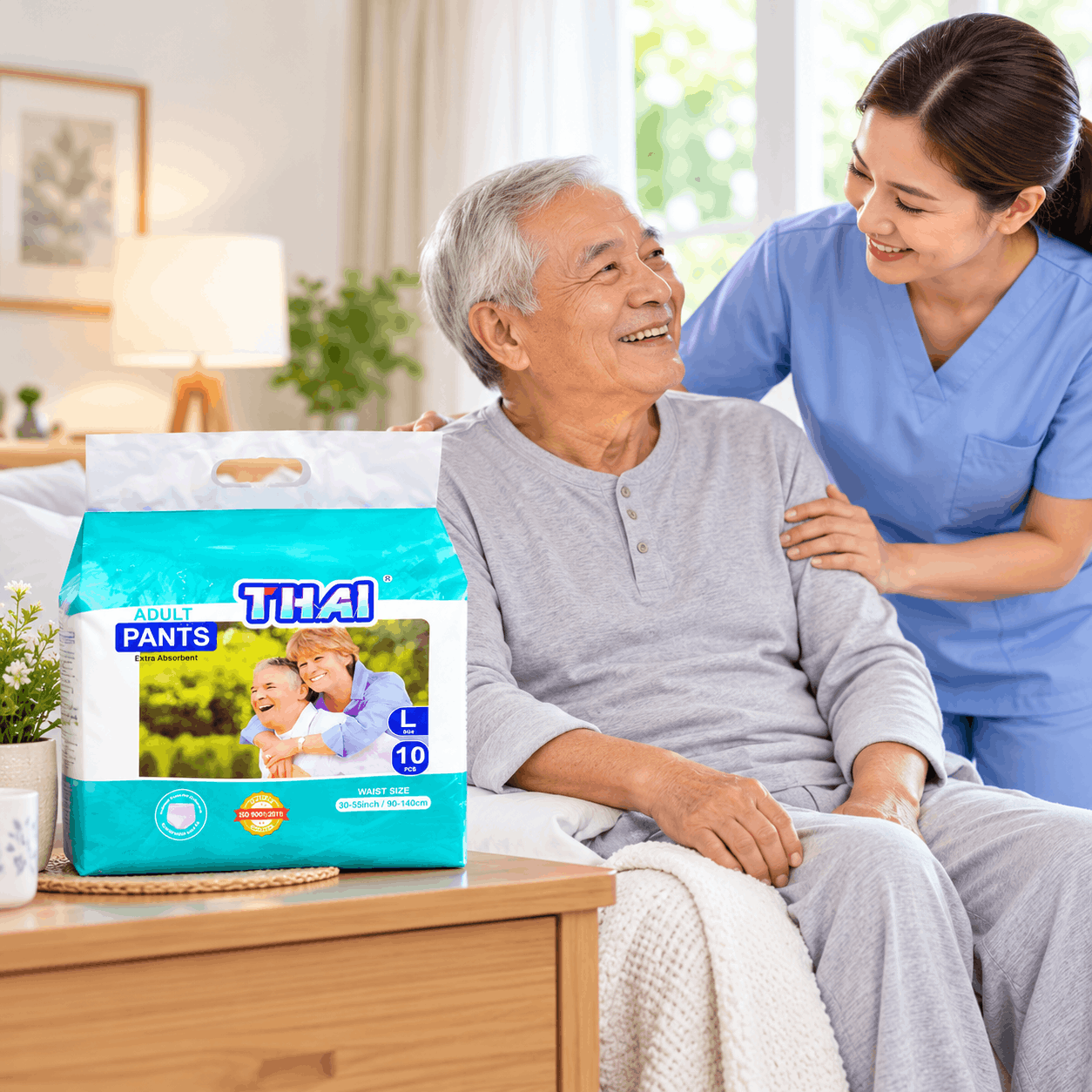 Thai Adult Diaper Pant System-L 10's Pack – Extra Absorbent Adult Pants for Incontinence Care 3
