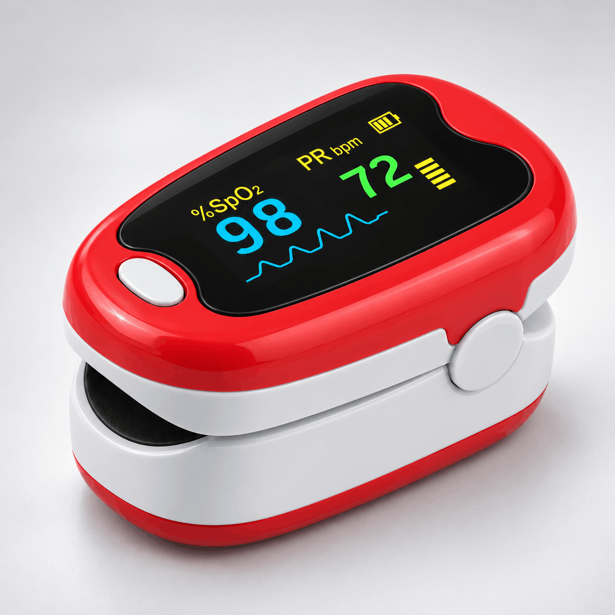 A6 Fingertip Pulse Oximeter AMS-26 – Digital SpO₂ & Pulse Rate Monitor with Color Display 2
